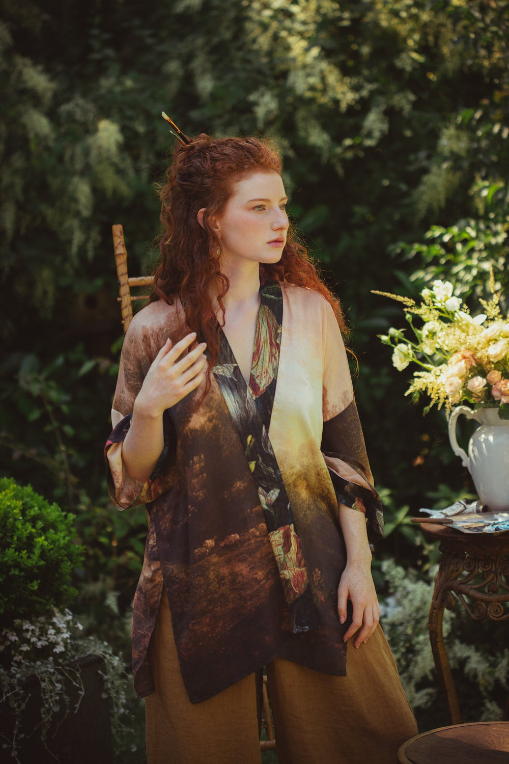 The Artist bamboo kimono cardigan front
