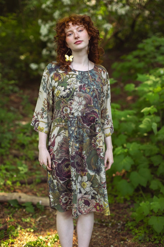 "Love Grows Wild" Silk Bamboo Artist Dress Tunic w/ Pockets