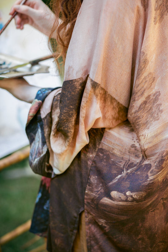 The Artist bamboo kimono cardigan sleeve detail