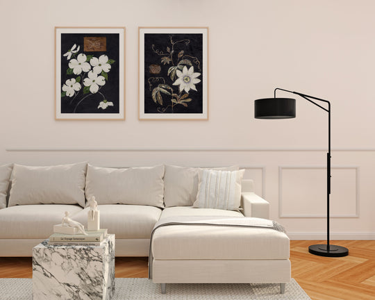 Framed original mixed media art prints by artist Kate Poole