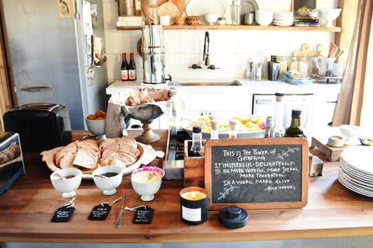 Continental breakfast spread at Hunter Moon Homestead