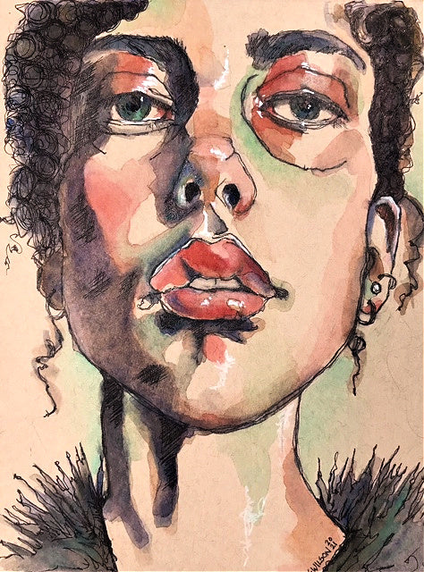 Watercolor Portrait by Deanna Strachan Wilson