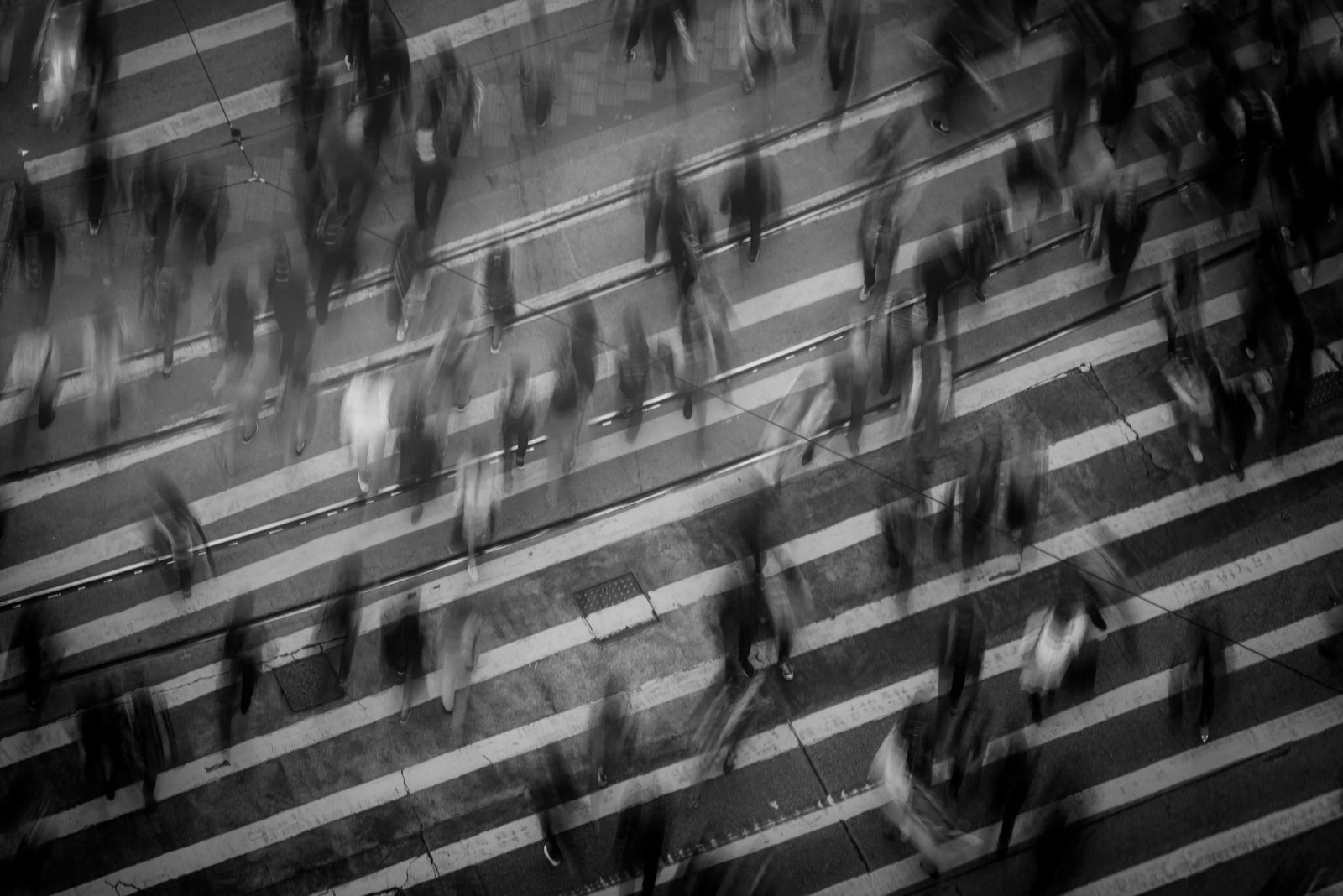 Crowd of people on the stairs