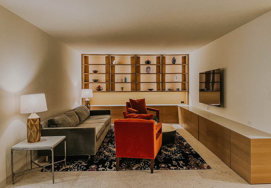 Wolf Meadows Ranch House basement living room