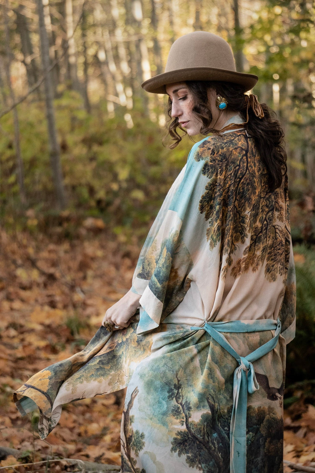 'Awakening' Bamboo Silk Opera Duster Robe