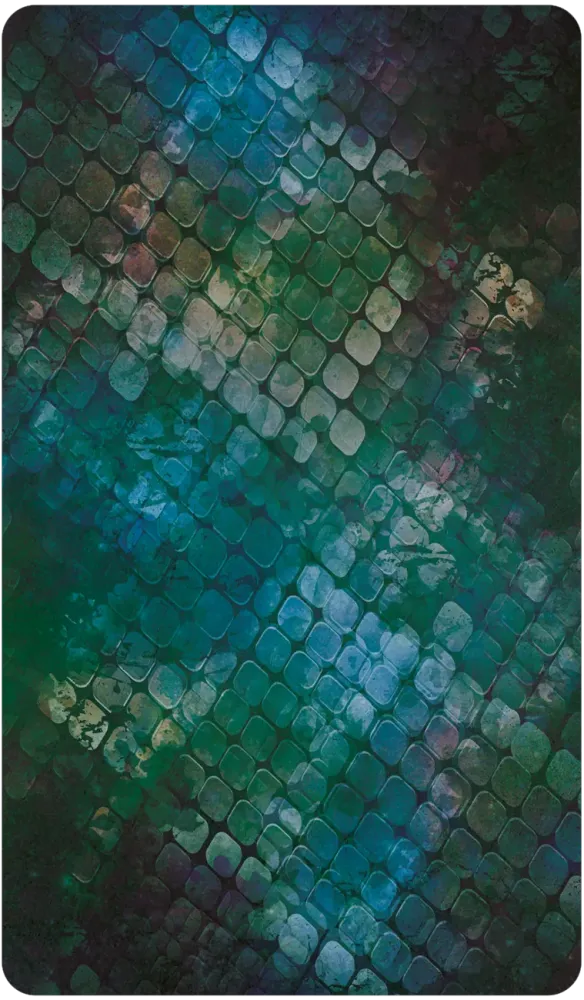 Familiar Field Oracle Divination deck back of card design snakeskin