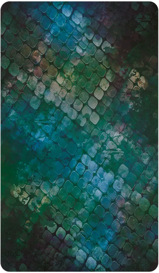 Familiar Field Oracle Divination deck back of card design snakeskin