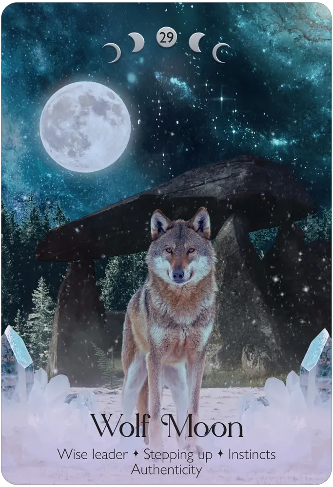 lunar magic oracle tarot deck | wolf moon