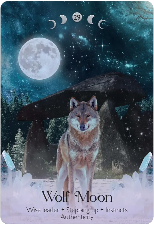 lunar magic oracle tarot deck | wolf moon