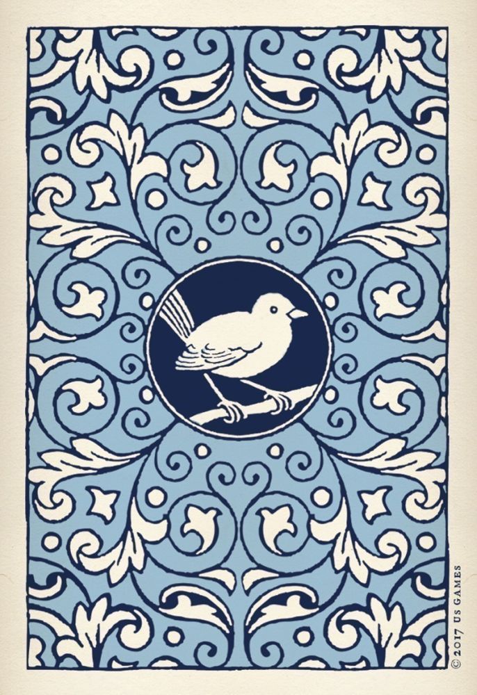 Blue Bird Lenormand Fortune Telling Cards back of card design
