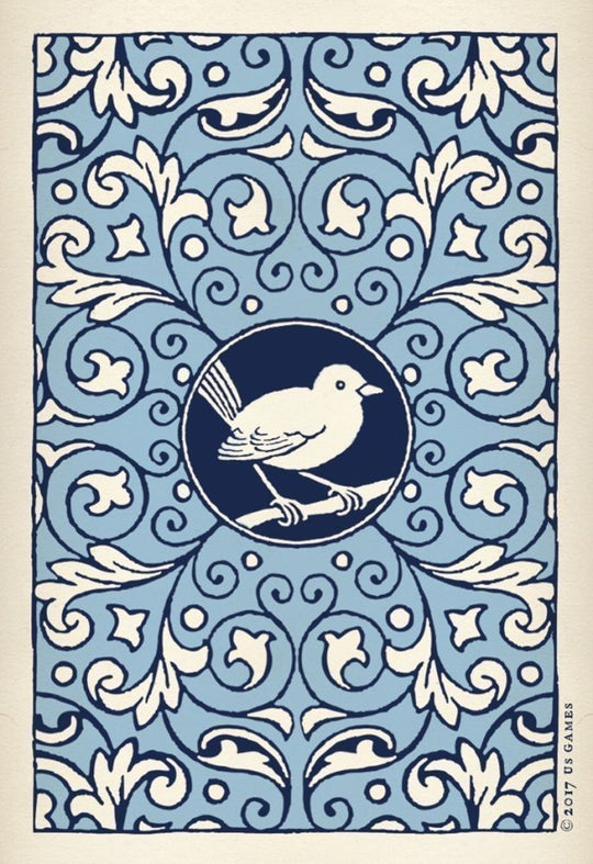 Blue Bird Lenormand Fortune Telling Cards back of card design