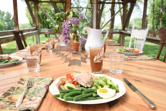 Lunch in the gazebo