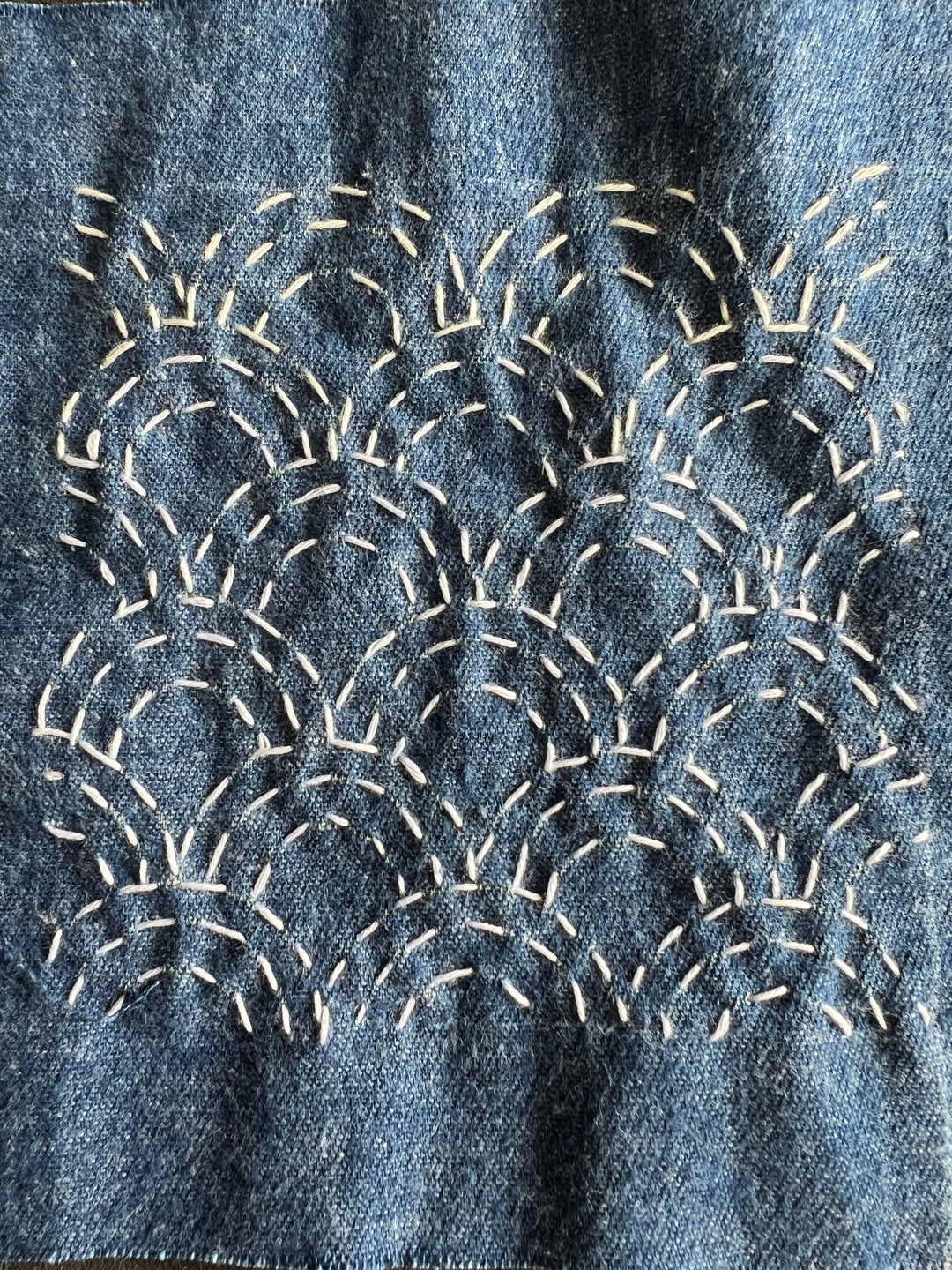 wabi sabi Japanese stitch panel