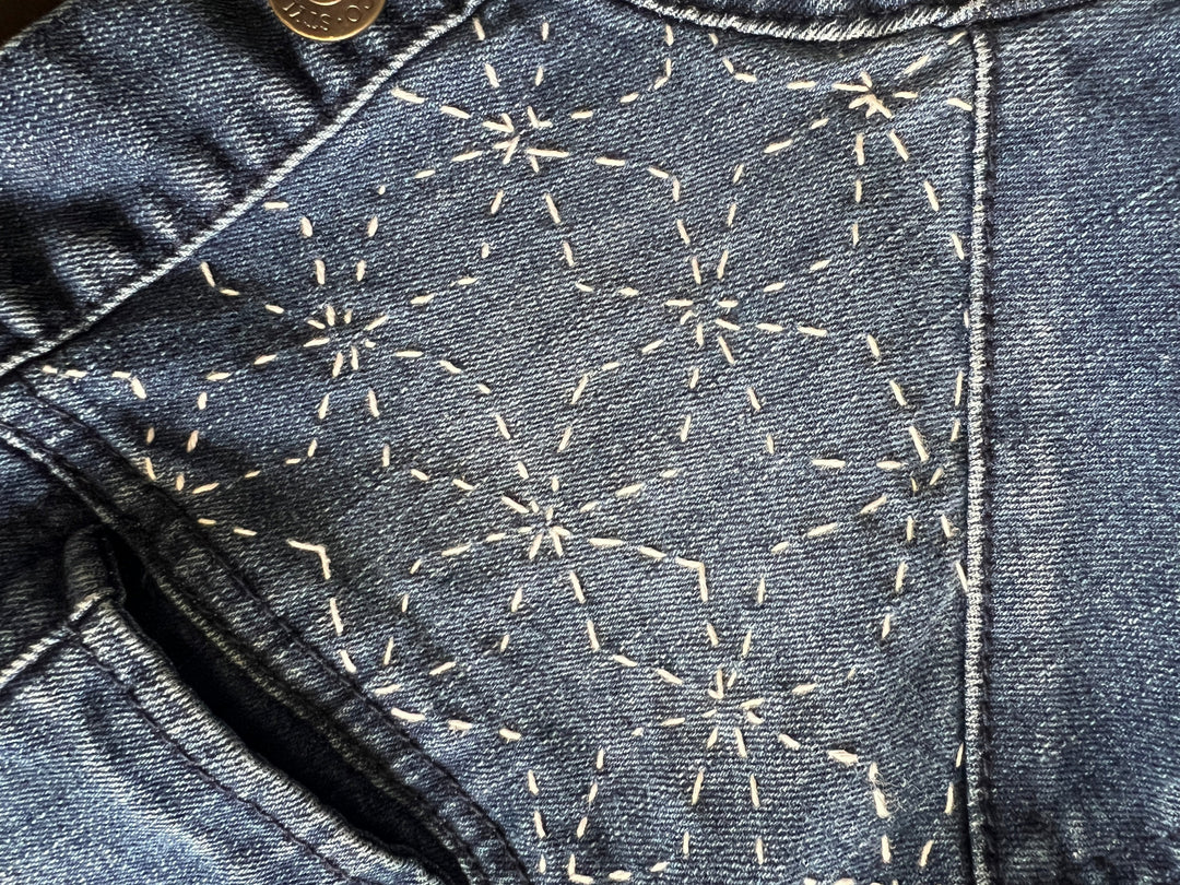 Demin embroidery by Chelsey Byrd