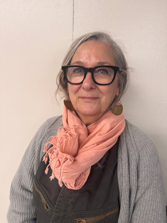 hand dyed pink scarf