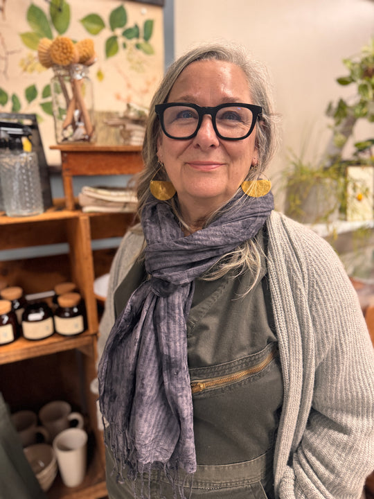 hand dyed grey scarf