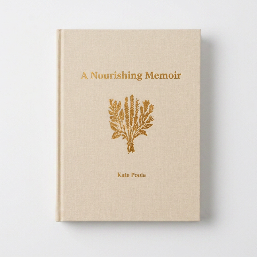 A nourishing memoir hardcover cookbook by Kate Poole