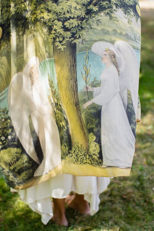 Tree of life goddess kimono duster robe angel detail