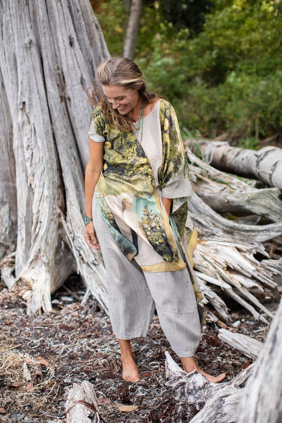 Tree of life goddess kimono duster robe