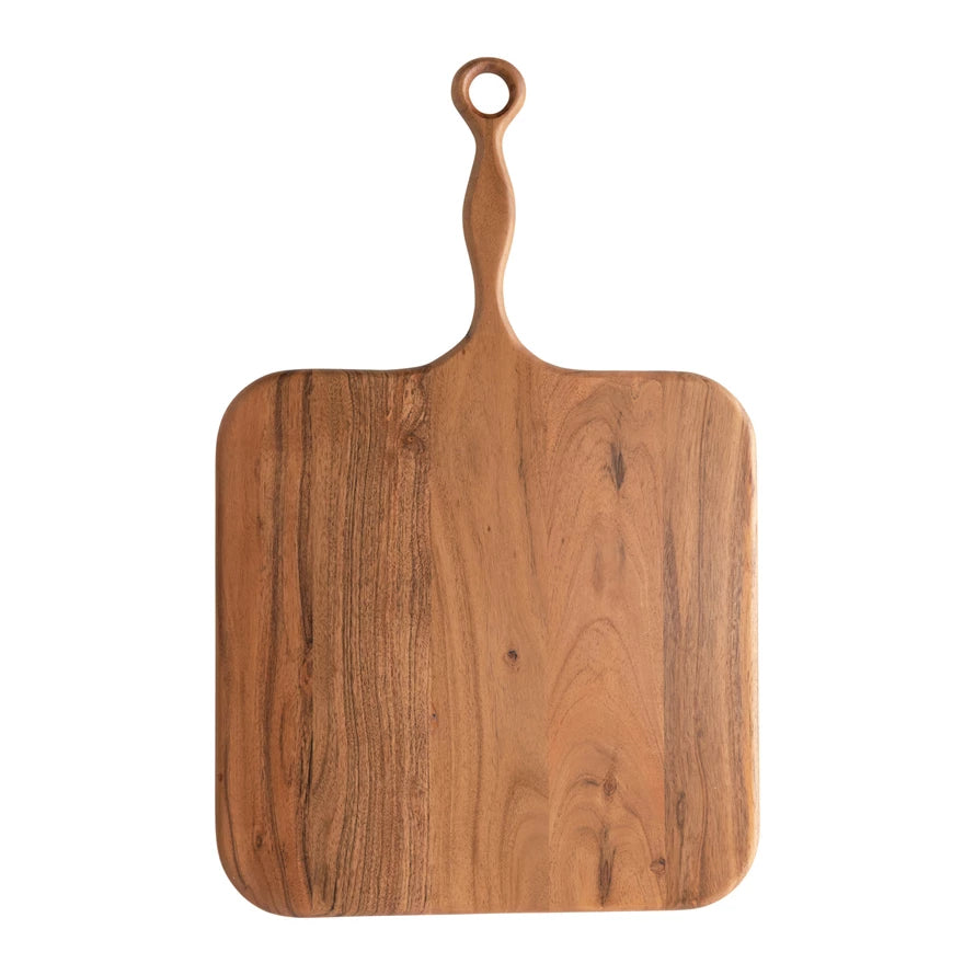 Acacia Wood Charcuterie Board with Handle