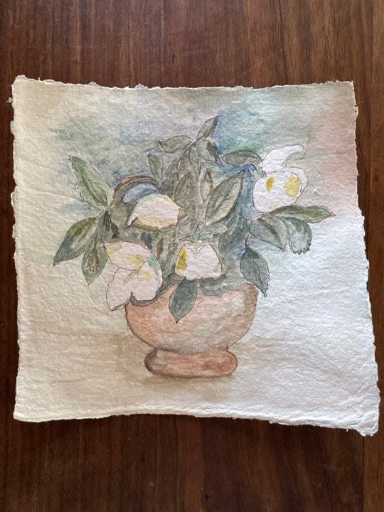 watercolor painting made from raw pigment