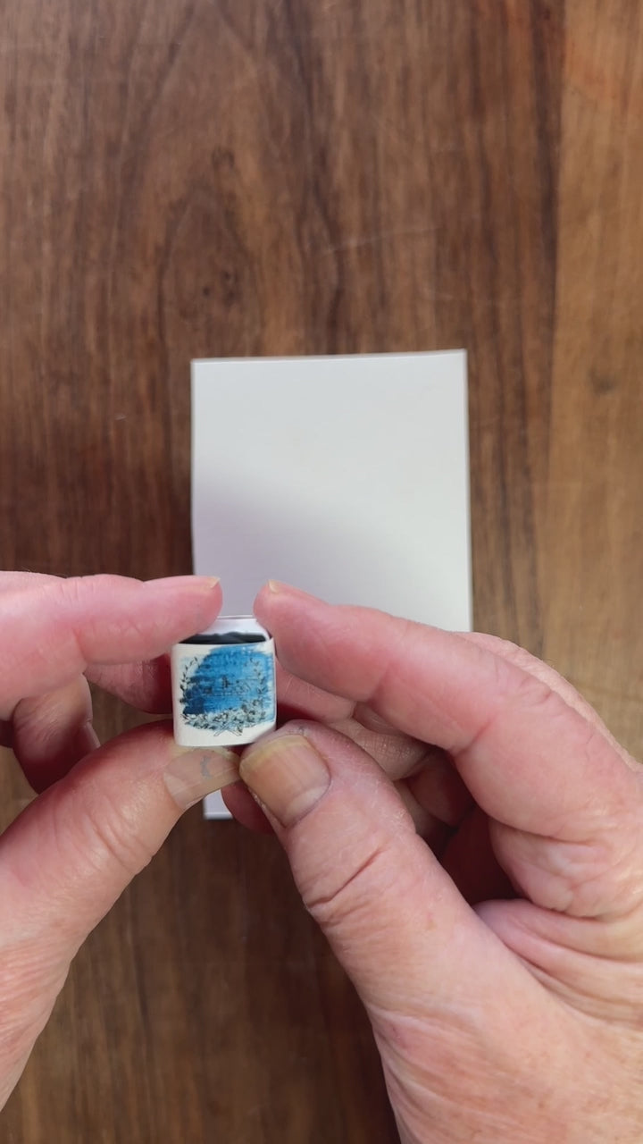 Denim blue watercolor paint