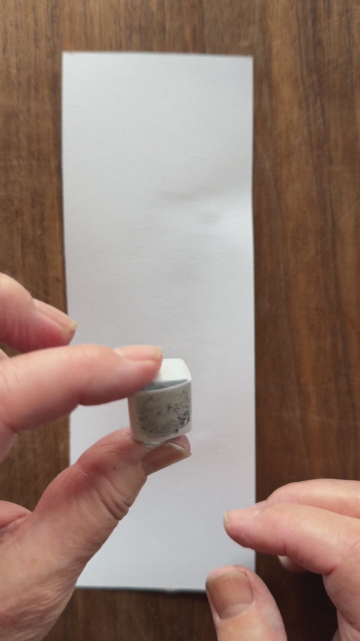 Grey ochre watercolor paint